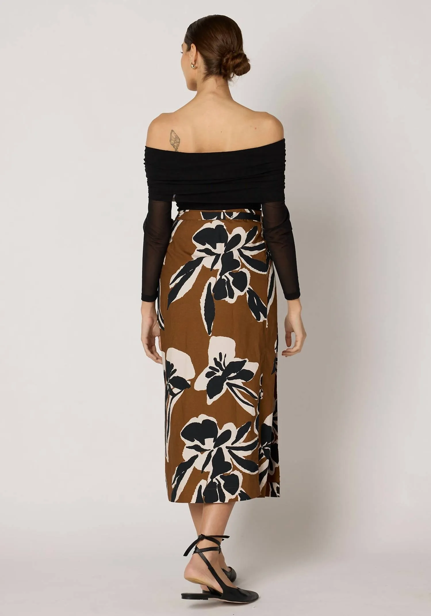 Camilla Midi Skirt In Brown