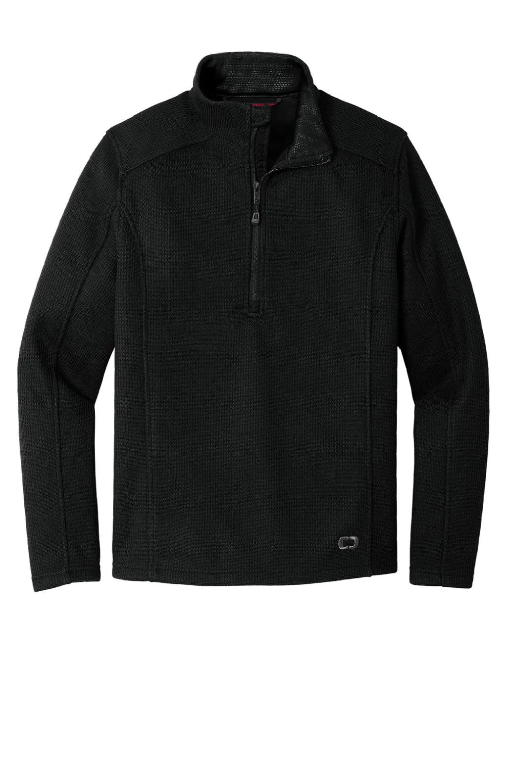 Ogio Mens Grit Fleece 1/4 Zip Sweatshirt - Blacktop
